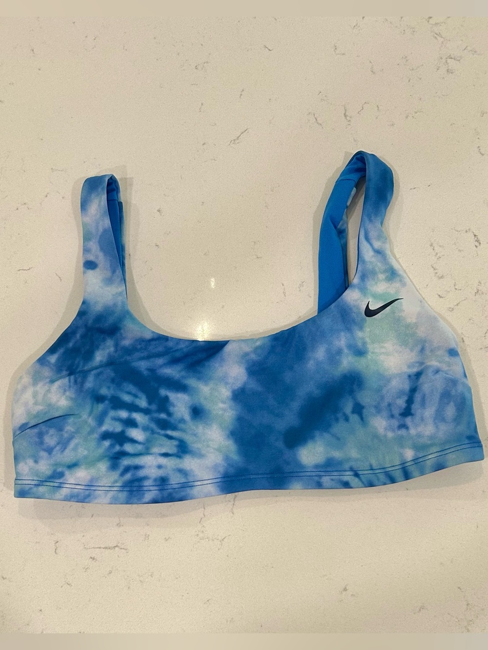 Nike Blue and Aqua Tie-Dye Sports Bra